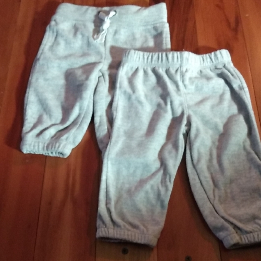 Carter's 6 Months Gray Fleece Sweatpants Bundle